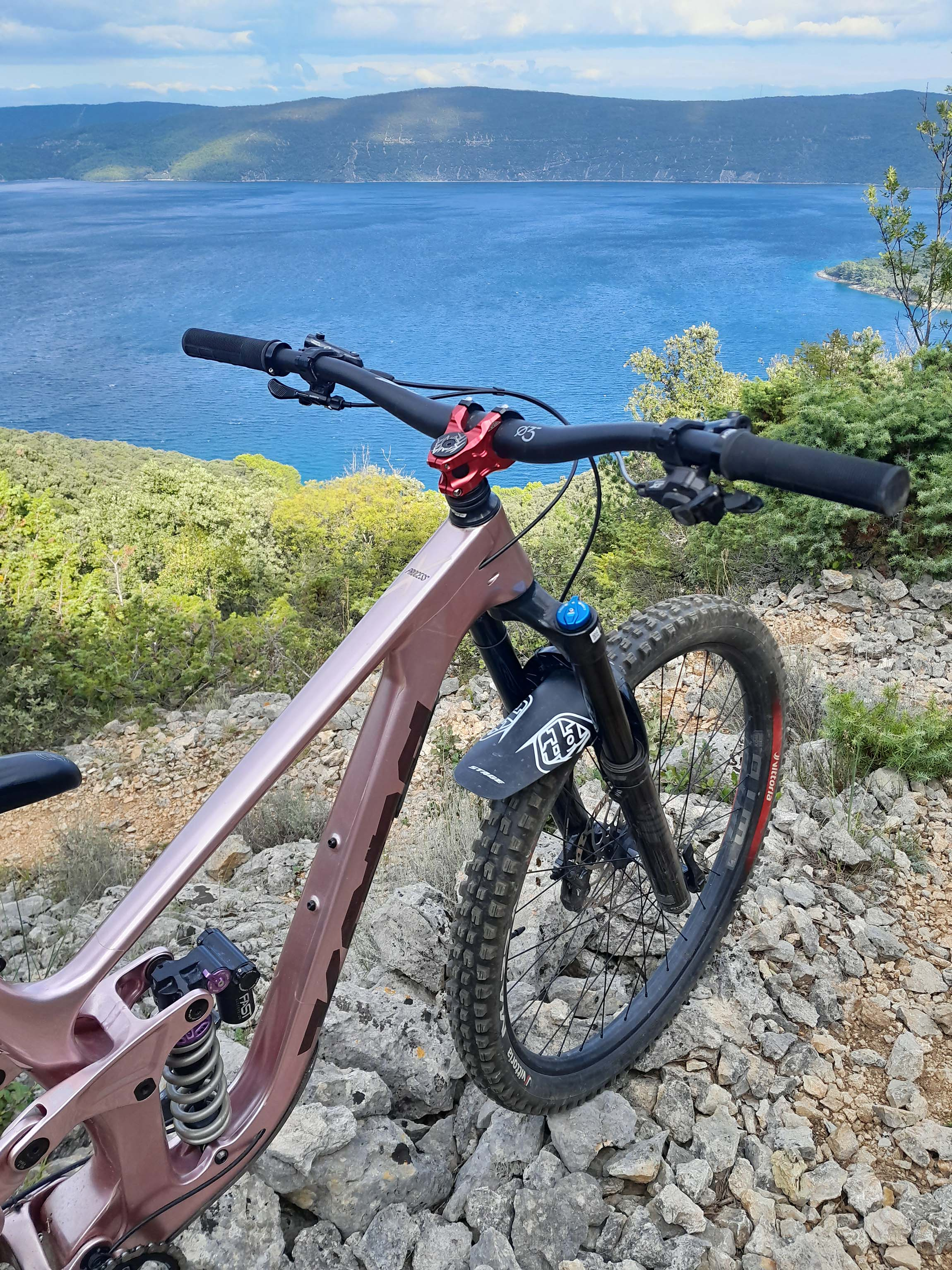 Mountain biker riding rugged trails on Cres Island, Croatia during a PerfectRide MTB trip